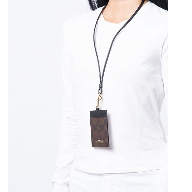 

GT7✤ (Original) COACH lanyard Kartu kerja Pemegang kartu id DIY klasik Name tag holder Four color Ready Banyak