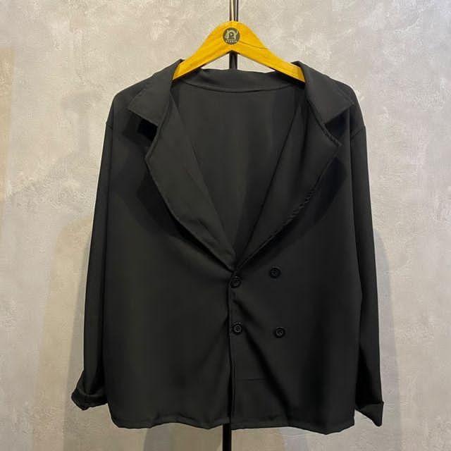 CLARETTA BLAZER LAYER OVERSIZE OUTWEAR LORI CARDY (IC)-HITAM