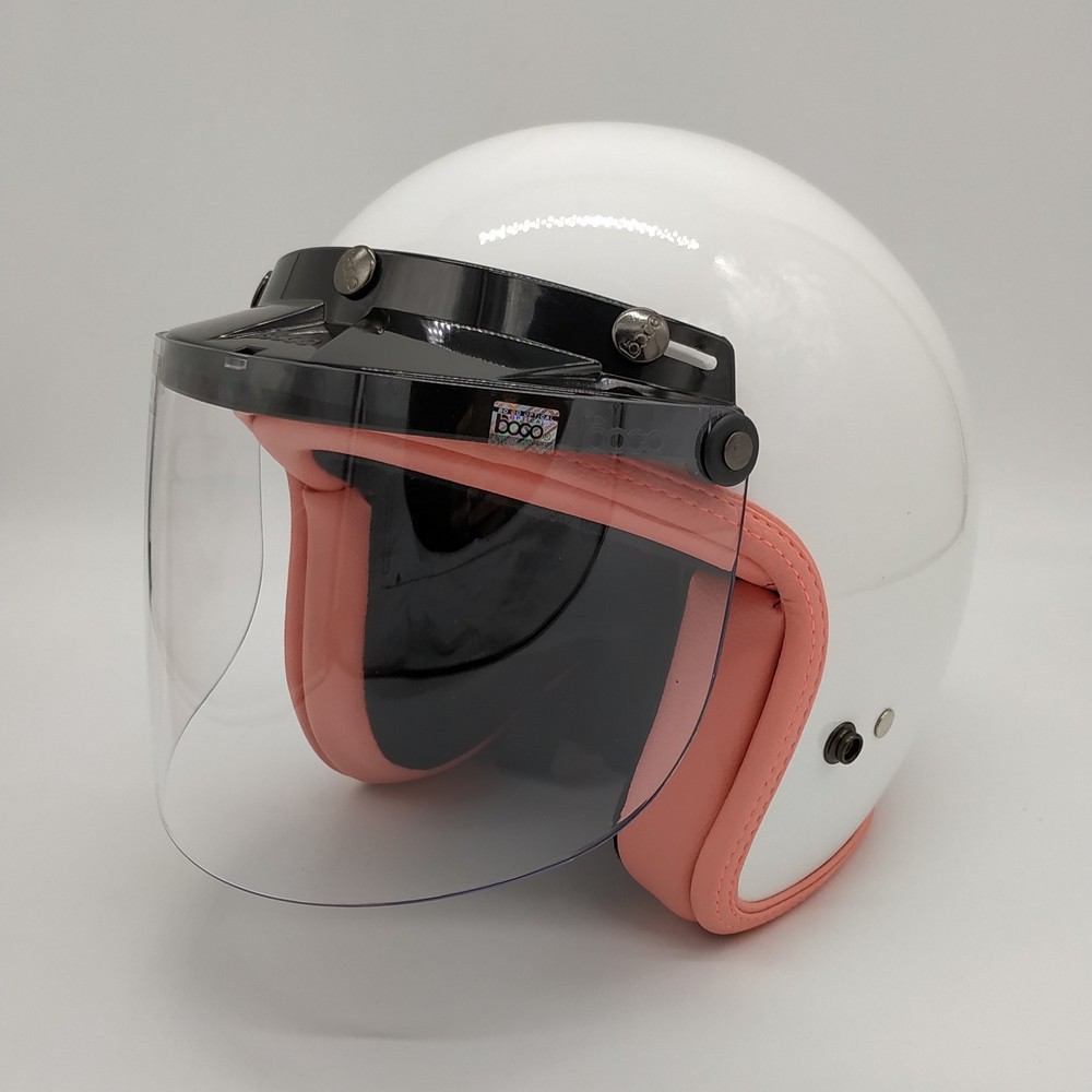 Helm Retro Bogo Wanita Sada Rosa White