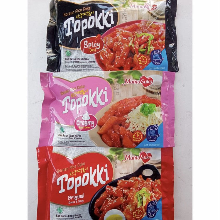 

MamaSuka Topokki Original Creamy Hot Spicy 134 gr - Ready To Cook