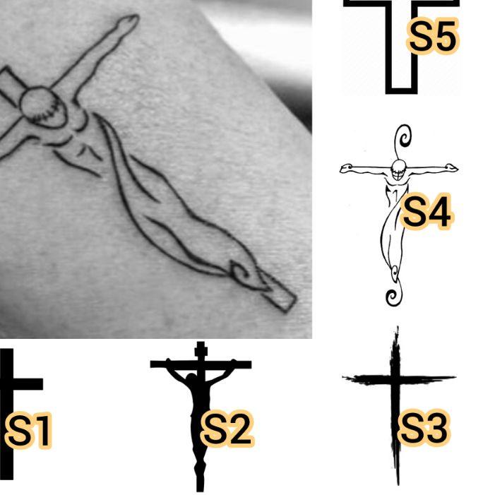 SUPER Sale Tato Temporer/Stiker Tato Minimalis - SALIP - Tato salib simple [Star]