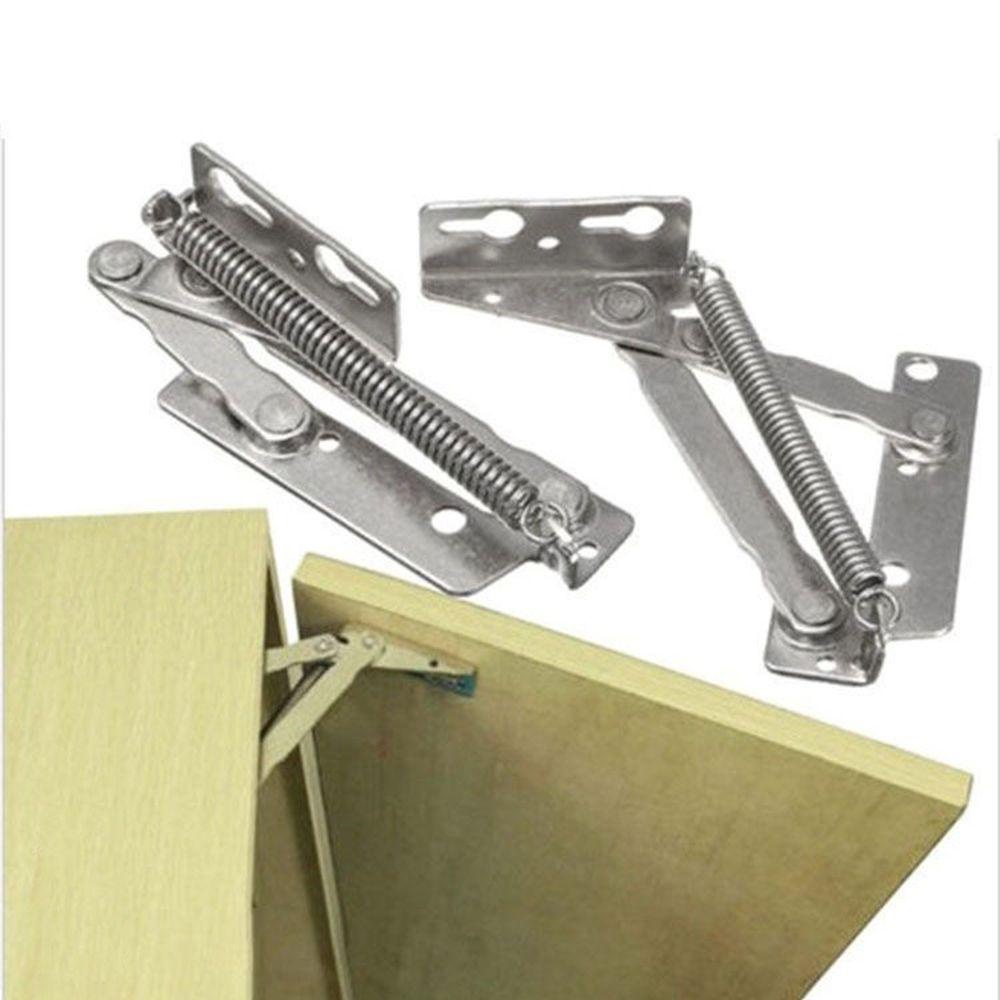 Top 2Pcs Engsel Tersembunyi Furniture Lemari 80derajat Lift Up Stay Cabinet Door Support