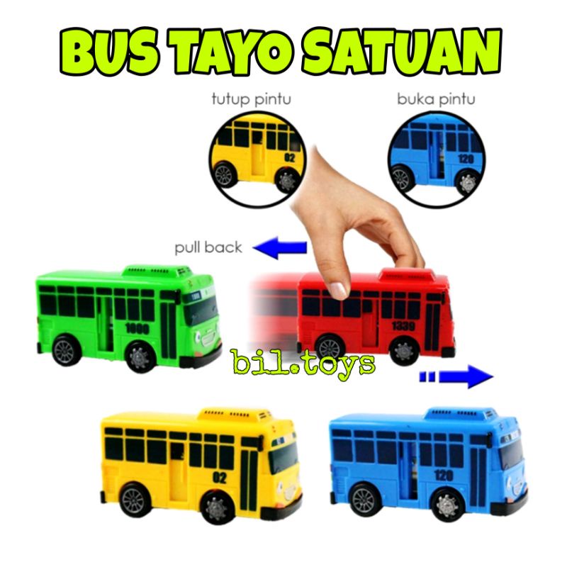 READY SELALU MAINAN MOBIL TYO THE LITTLE BUS BIS TAY SATUAN 4 WARNA