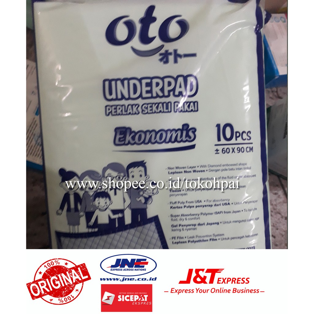 UNDERPAD OTTO 60X90CM / PERLAK ISI 10 PCS / OTTO UNDERPAD