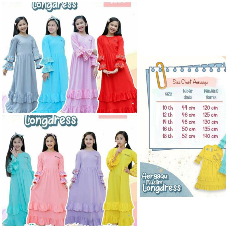 GAMIS ANAK JUNIOR AERAAQU LONGDRESS