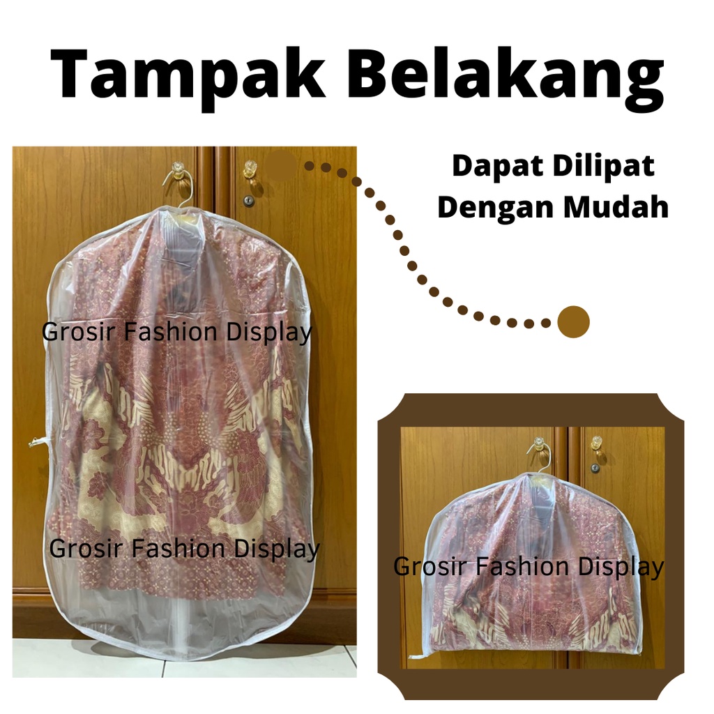 Cover Jas Transparan Cover Baju Pelindung Baju Sarung Baju Jas Bungkus Baju Jas-BH