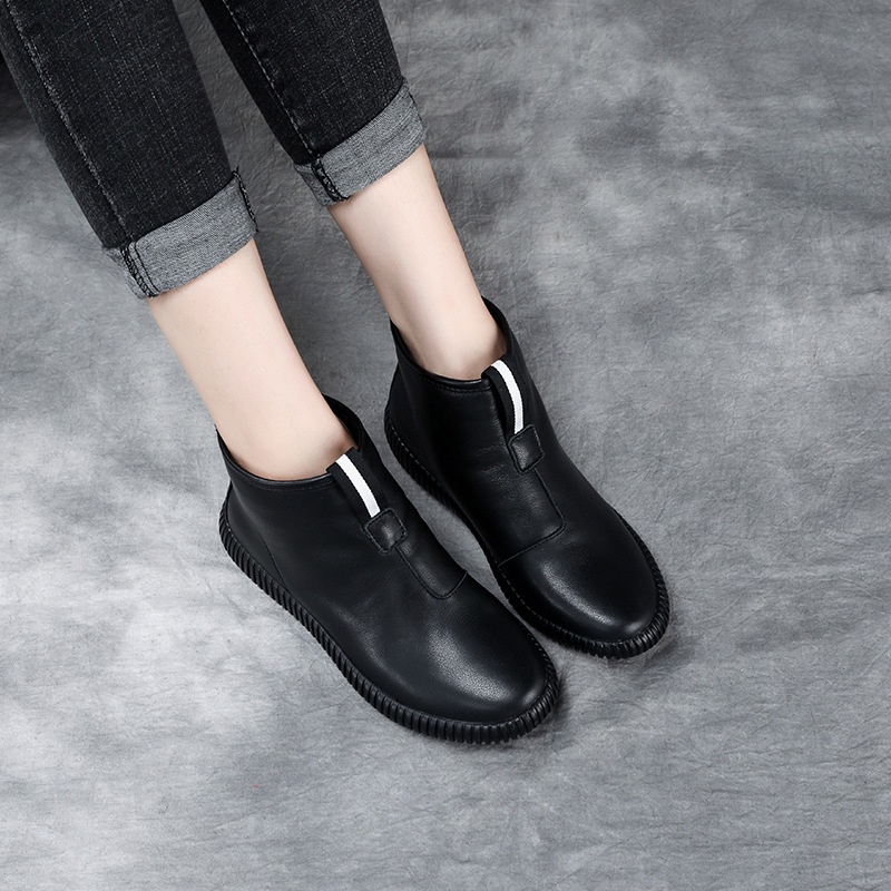 Dr. Martin Boot Sepatu Wanita Sepatu Bot Pendek Wanita Asli Kulit 2020 Flat Wanita Hamil Sepatu Bot 