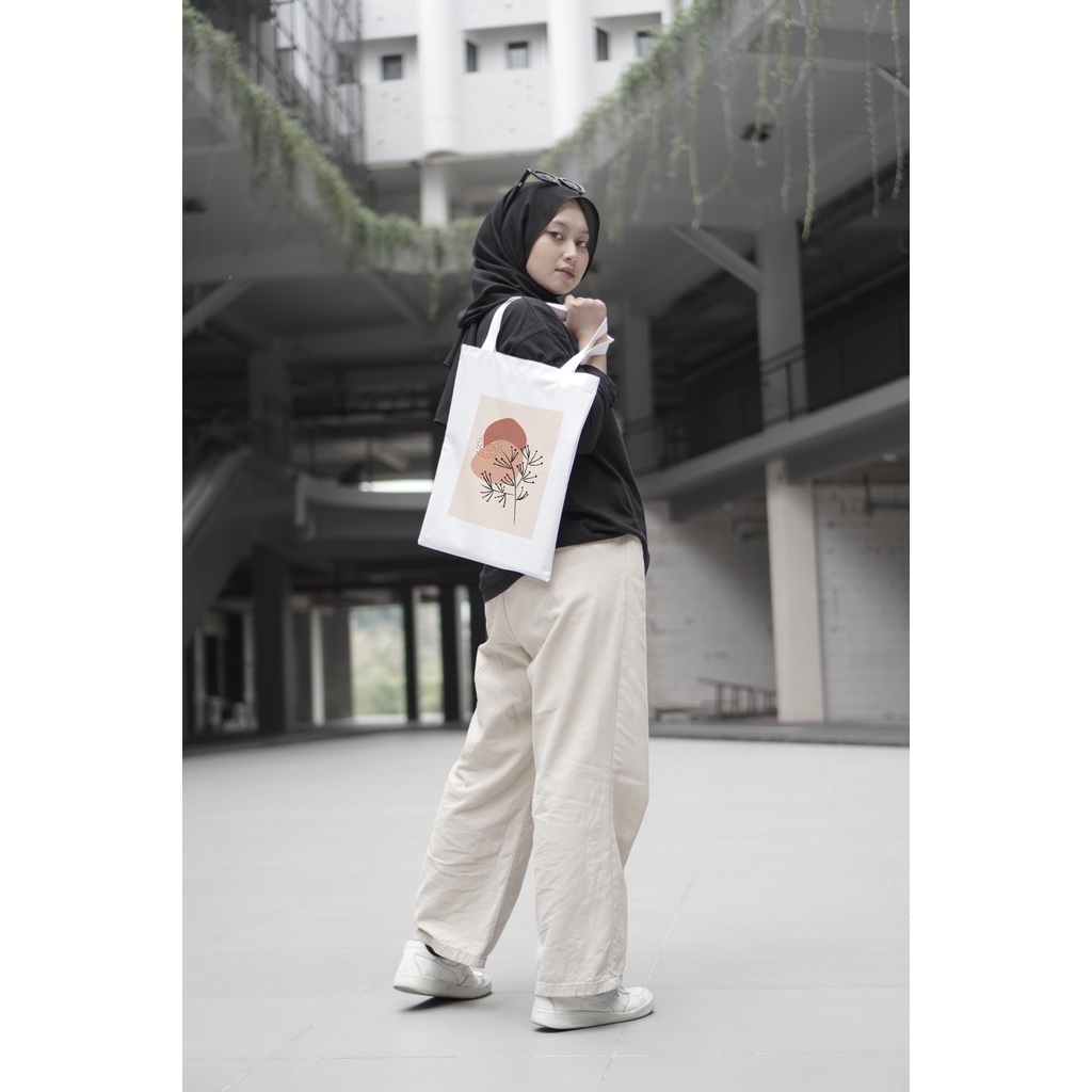 Tote Bag Resleting Tas Wanita Fashion Totebag Laptop Custom 13