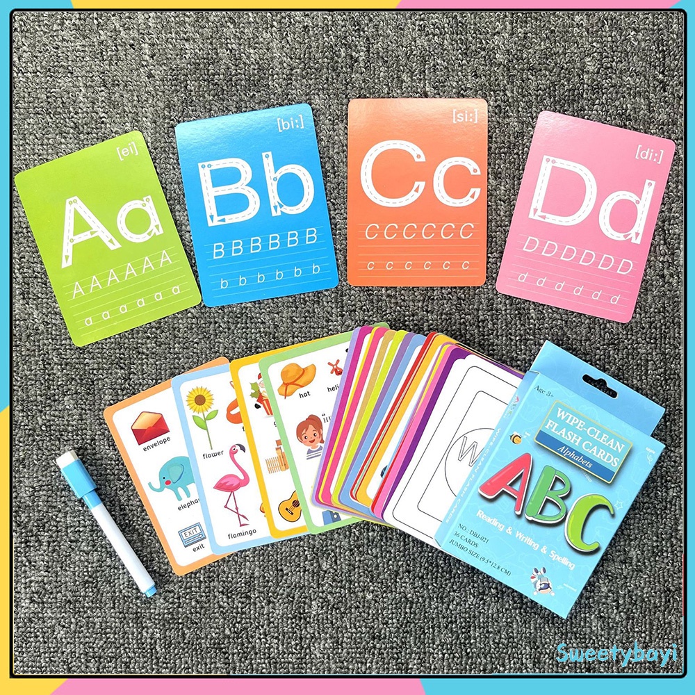 Mainan edukasi anak kartu abjad belajar anak flash card