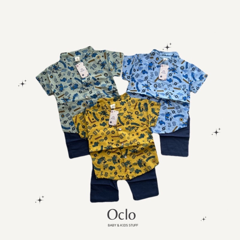Set Kemeja Anak Motif