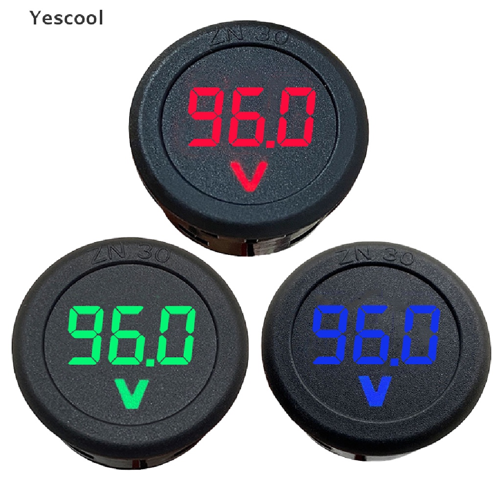 Yescool Voltmeter Digital DC 5-100V Dengan Layar LED