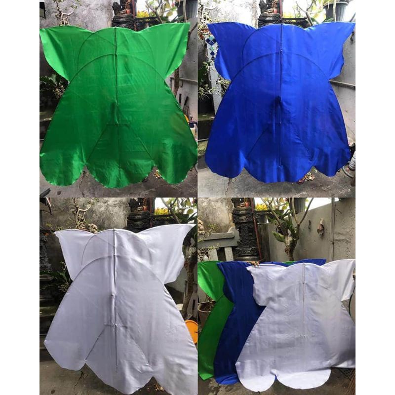 layangan celepuk burung hantu bali,kain polos knock downt bisa lipat ukuran 1,5m