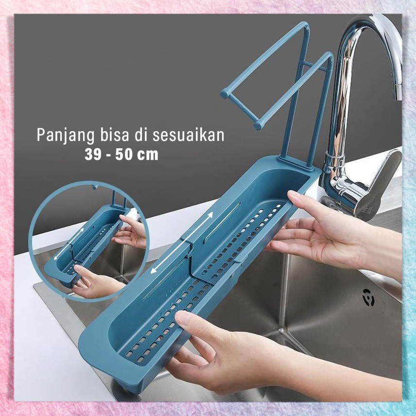 Rak Tirisan Spon | Tempat Spons Cuci Piring Lap Meja Dapur Wastafel | Kitchen Sponge Rag Rack