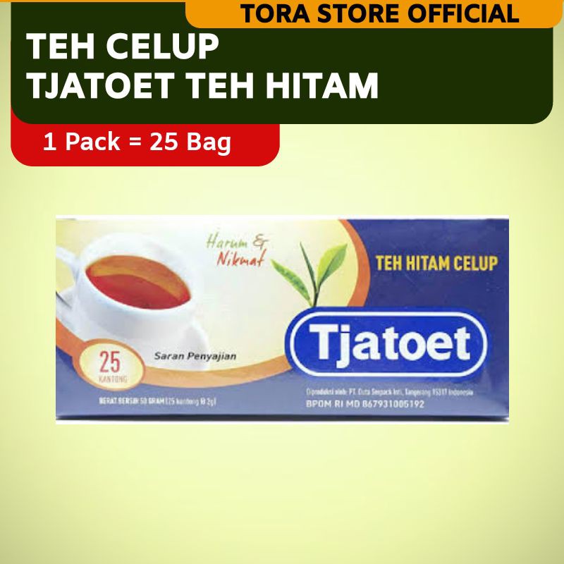 

Tjatoet Teh Hitam Celup 50gr isi 25bag