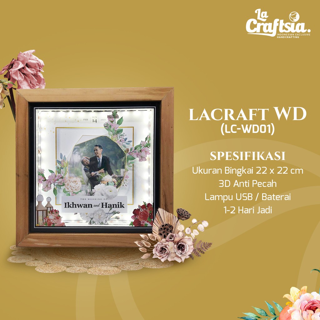 

Kado Premium | Lightbox 3D (LACRAFT WD) - Kado Nikah/Wedding - LCWD01