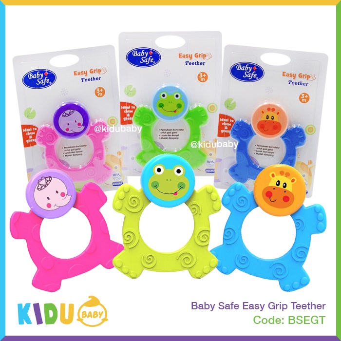 Baby Safe Easy Grip Teether TT002 TT003 Mainan Gigitan Bayi Kidu Baby