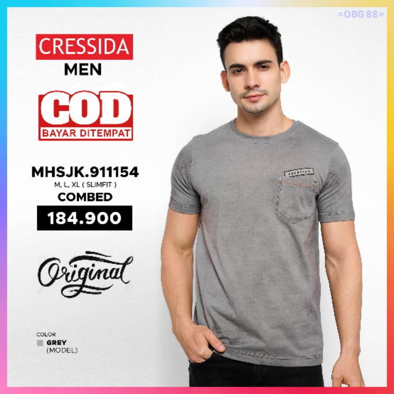 Kaos lengan pendek pria Cressida original Kaos Cresida Kaos cressida pria MHSJK.911154 MEN