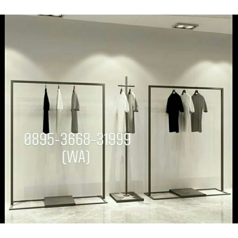Rak Baju Gantung/ Gawangan Baju Distro/ Display Baju