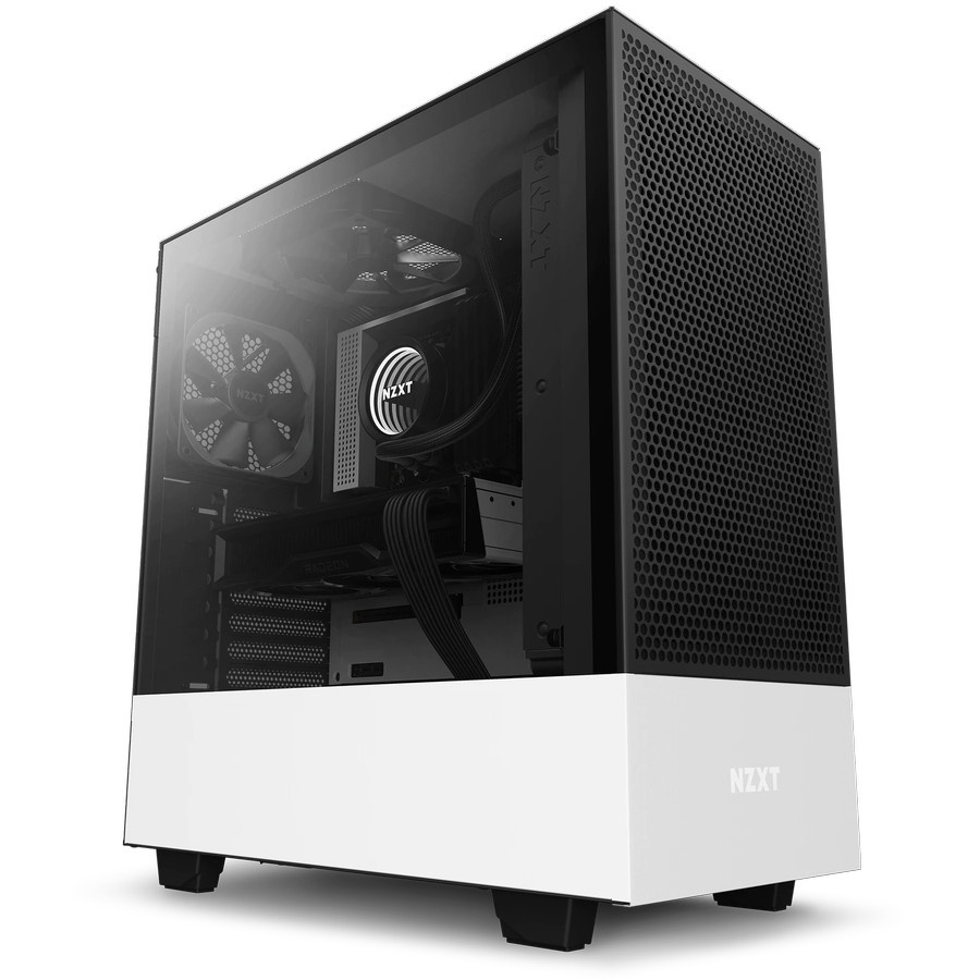 NZXT H510 Flow White Mid Tower ATX Case Casing PC Free Fan