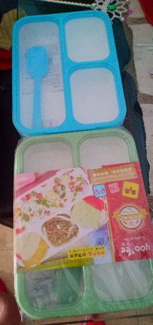 Kotak Makan Lunch Box Yooyee 3 Sekat / Grid Leak Proof / Anti Bocor Bento / Kotak Bekal