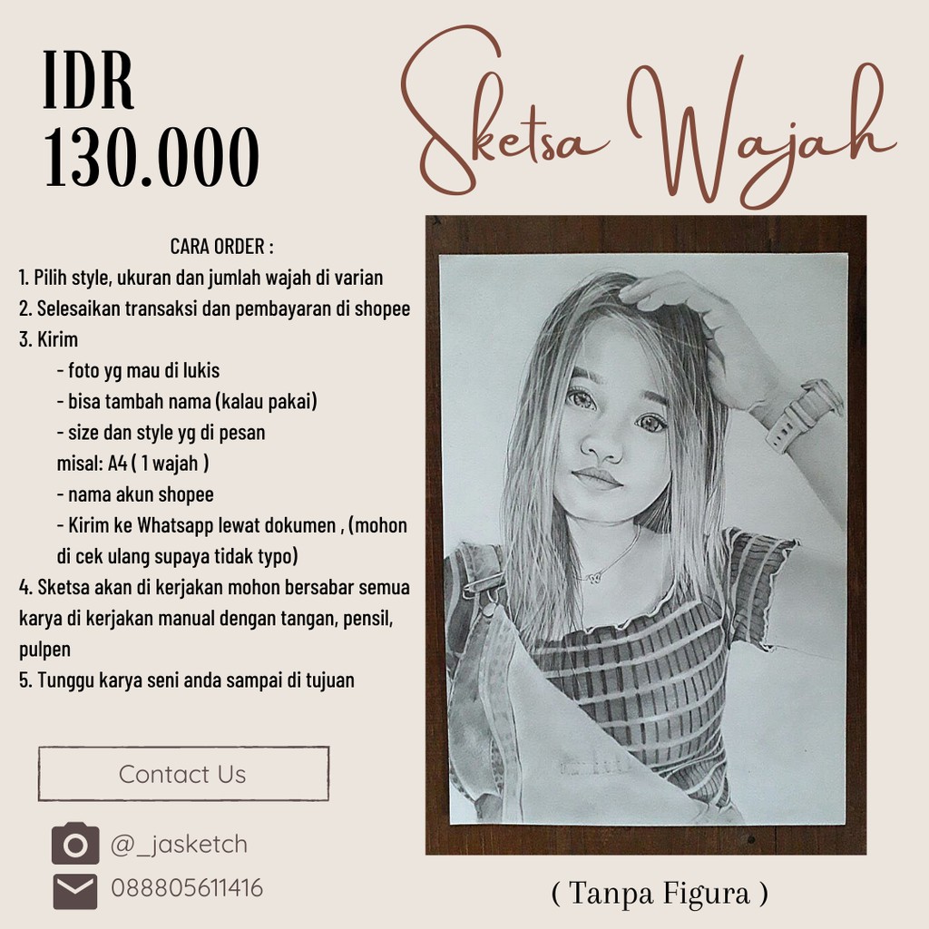 

Sketsa Wajah, Untuk Hadiah atau kado, Wisuda, Wedding, Anniversari, Ulta, dll.