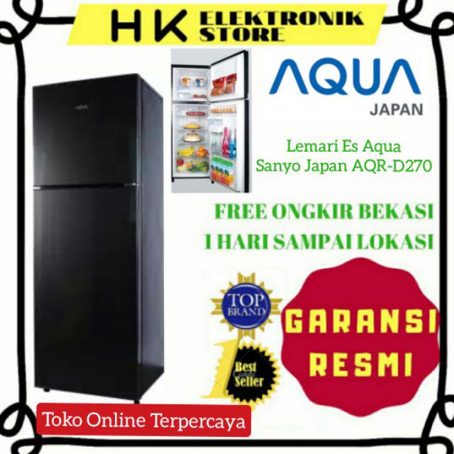 Kulkas Aqua Sanyo Japan Aqr D270 Lemari Es 2 Pintu Aqua Sanyo Aqrd270 Ds Ls 220 L Shopee Indonesia