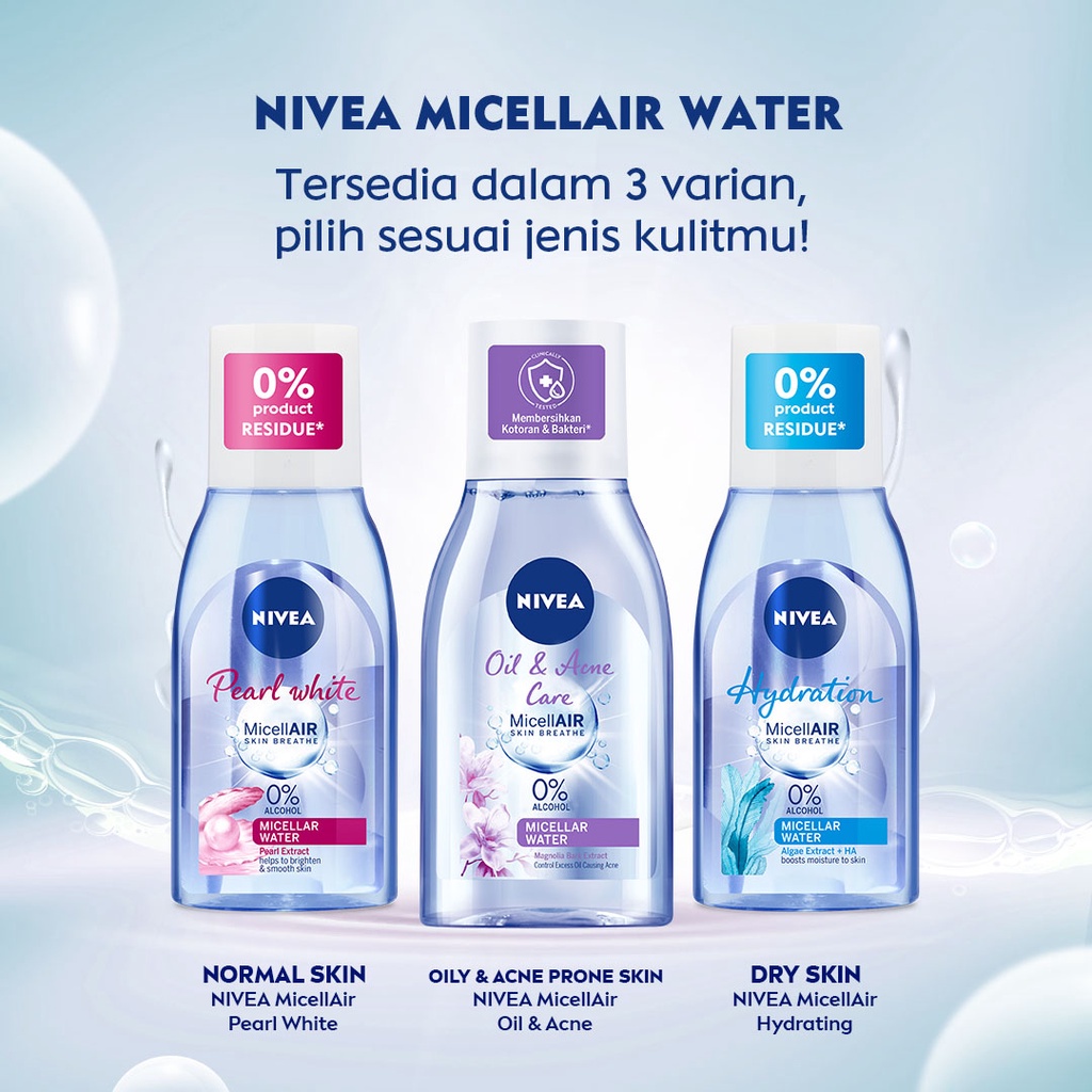 [BESAR] NIVEA Micellair Micellar Water Pearl White - 200ml