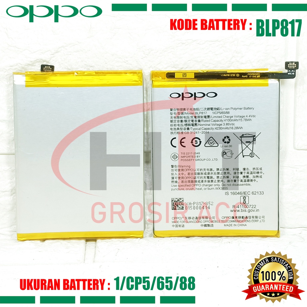 Baterai Battery Ori BLP817 OPPO A15 2020/CPH2185 , A15S 2021/CPH2179