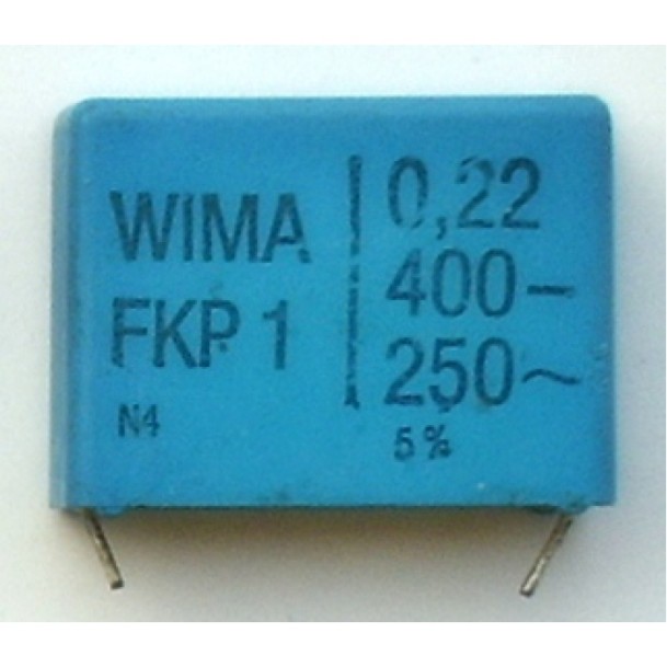Jual kapasitor / Capacitor WIMA FKP-1. 220n (224; 0,22uf) /400VAC . 250VDC Terlaris