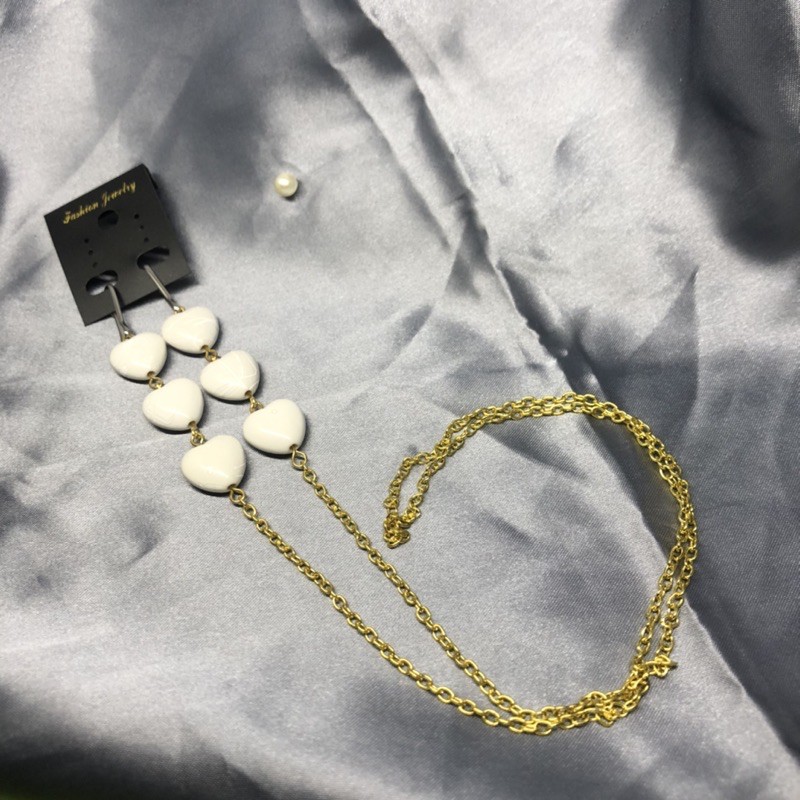 Kalung Masker/Strap Masker Love Rantai Gold