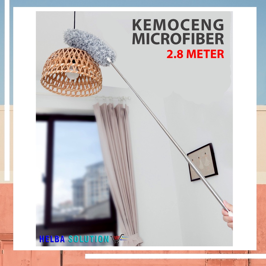 Kemoceng 2,8 Meter Microfiber Magnet Dapat Ditarik Dan Ditekuk Extendable Sulak Pembersih Debu Ruangan