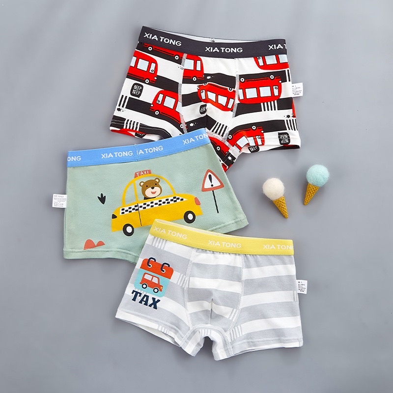 SET CELANA DALAM / UNDERWEAR BOXER / SEGI EMPAT ANAK LAKI LAKI PER BOX ISI 3 PCS