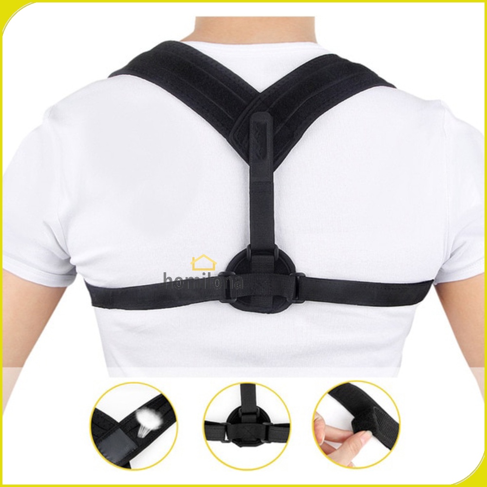 Tali Korektor Postur Punggung Body Harness Support Belt 90-110cm Size L - 10223 - Black