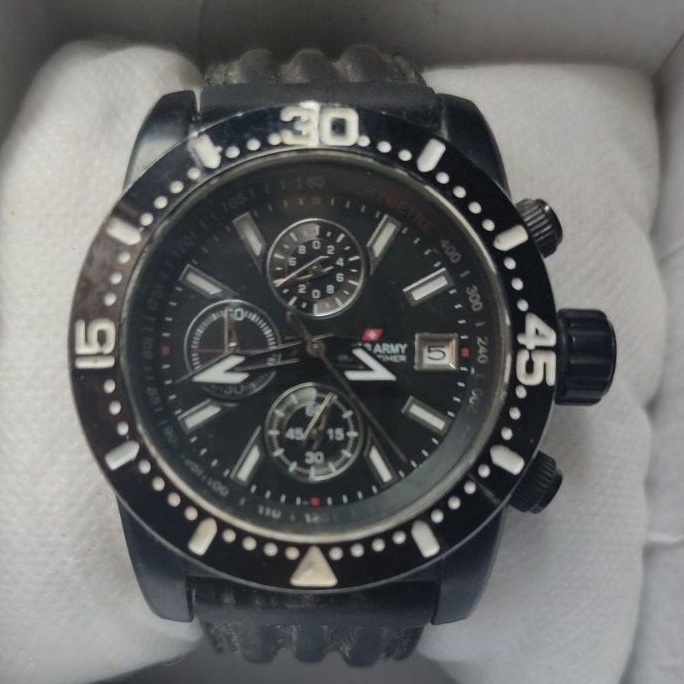 jam tangan original  Swiss Army jeep Chronograph preloved second bekas