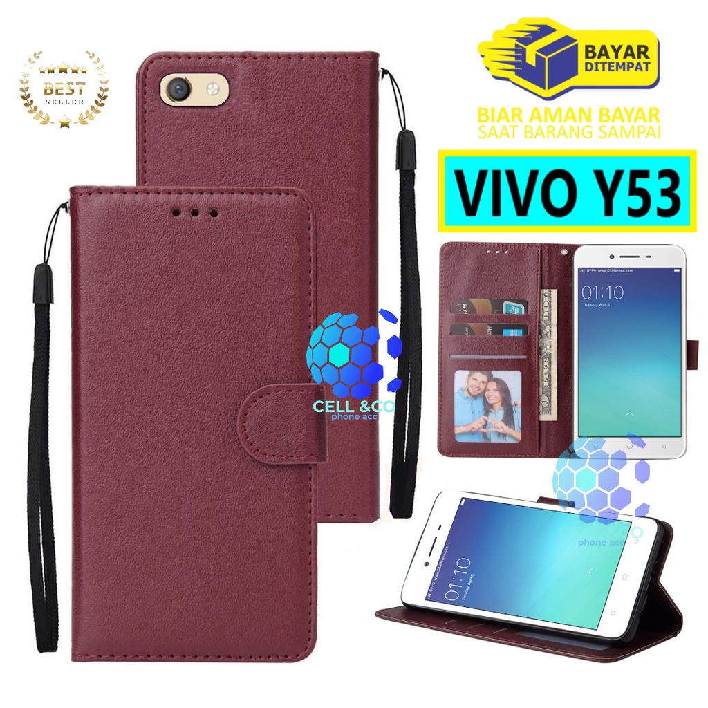 Flip cover VIVO Y53 Flip case buka tutup kesing hp casing flip case leather wallet