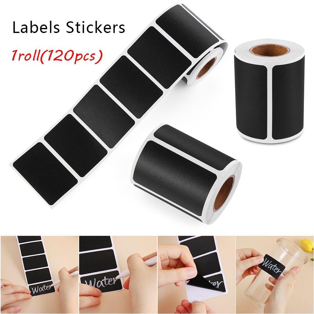 Top 150pcs/roll Label Stiker Papan Tulis Dapur Selai Toples Blackboard Label