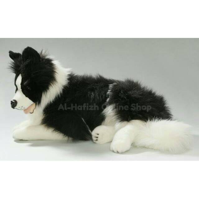 Boneka Anjing Border Lying Border Collie