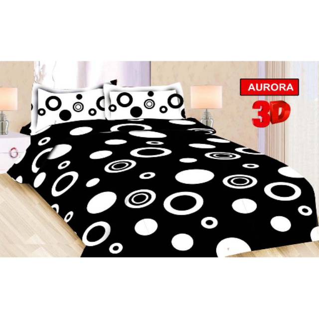 Sprei Bonita Motif  Aurora sprei abstrak murah sprei warna hitam putih