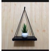 rak bunga kayu gantung