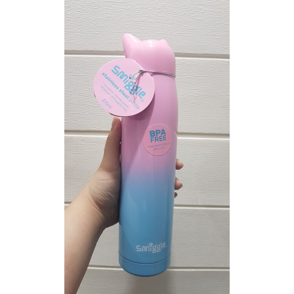 SMIGGLE STAINLESS BOTTLE CAT - TERMOS SMIGGLE 370ML