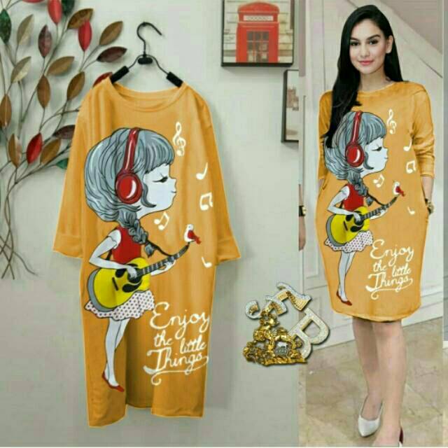 TUNIK MUSIC GIRL FIT TO XL - XXL