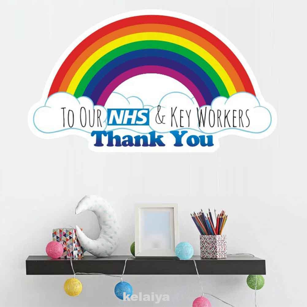 Stiker Dinding Dengan Bahan Tahan Air Mudah Dilepas Dan Gambar Tulisan Thank You Nhs Shopee Indonesia