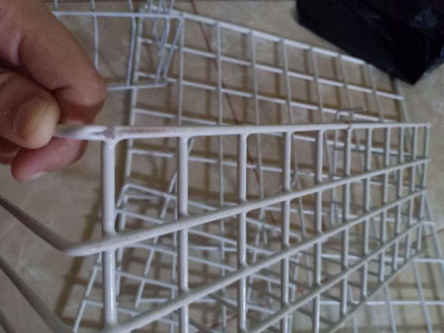 Taeyang-white Wall Grid Keranjang Gantung Hiasan Dinding Wire Mesh 60x40 Putih