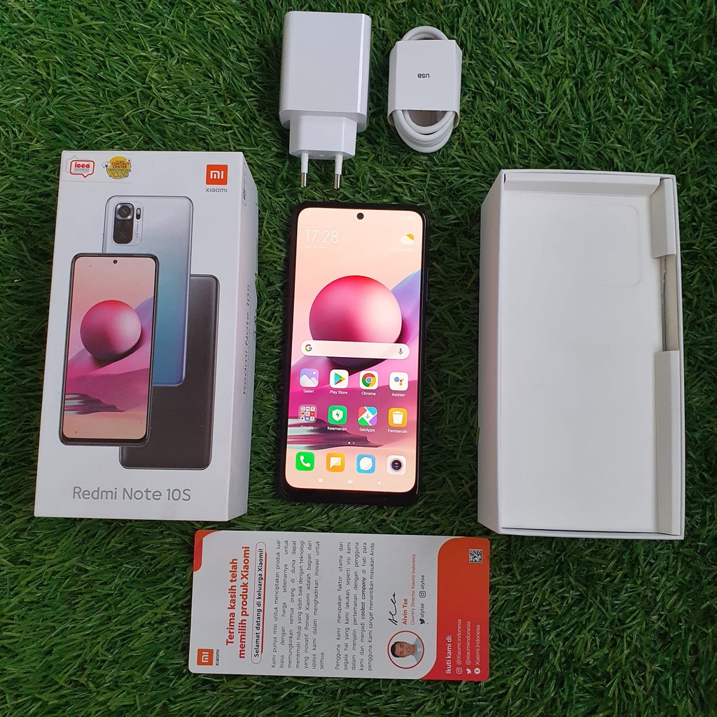 XIAOMI REDMI NOTE 10S SECOND 6/64GB & 8/128GB HP SECOND HP SEKEN HP BEKAS HP MURAH
