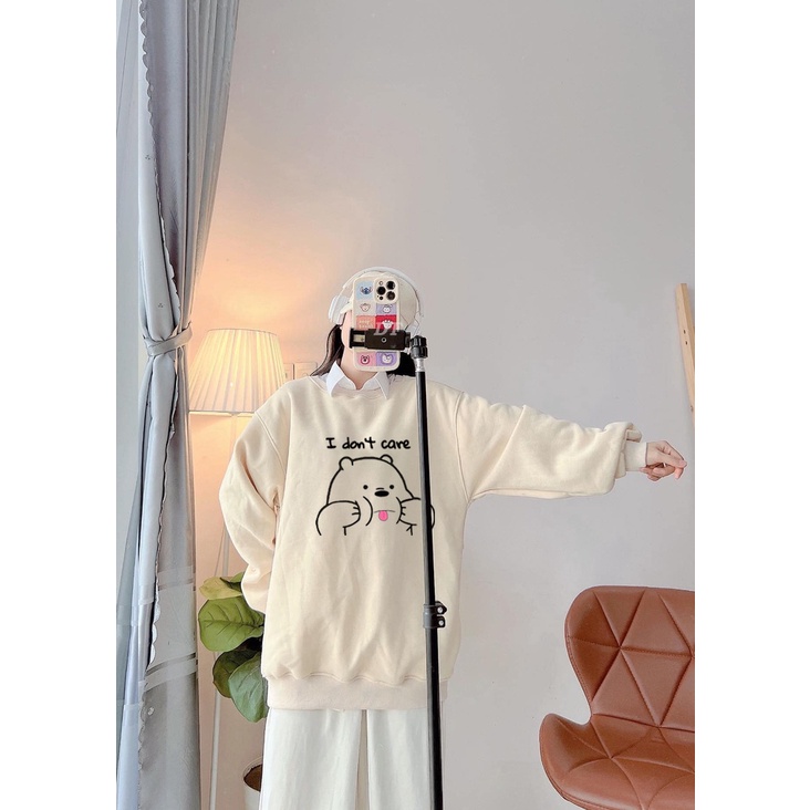 Sweater i dont care Panda We bare bears Korean Style | Dhea Fashion