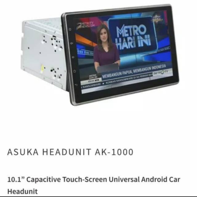 Android head unit double Din Asuka ak1000 mobil universal bonus kamera