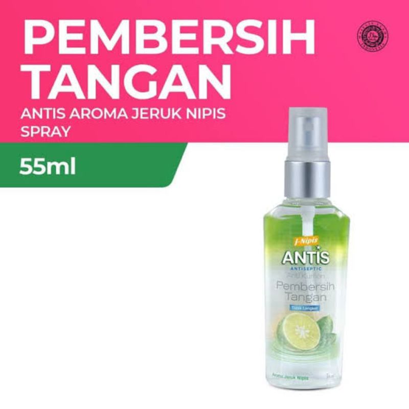 Antis hand sanitizer 55ml pembersih tangan exp Juli 2023