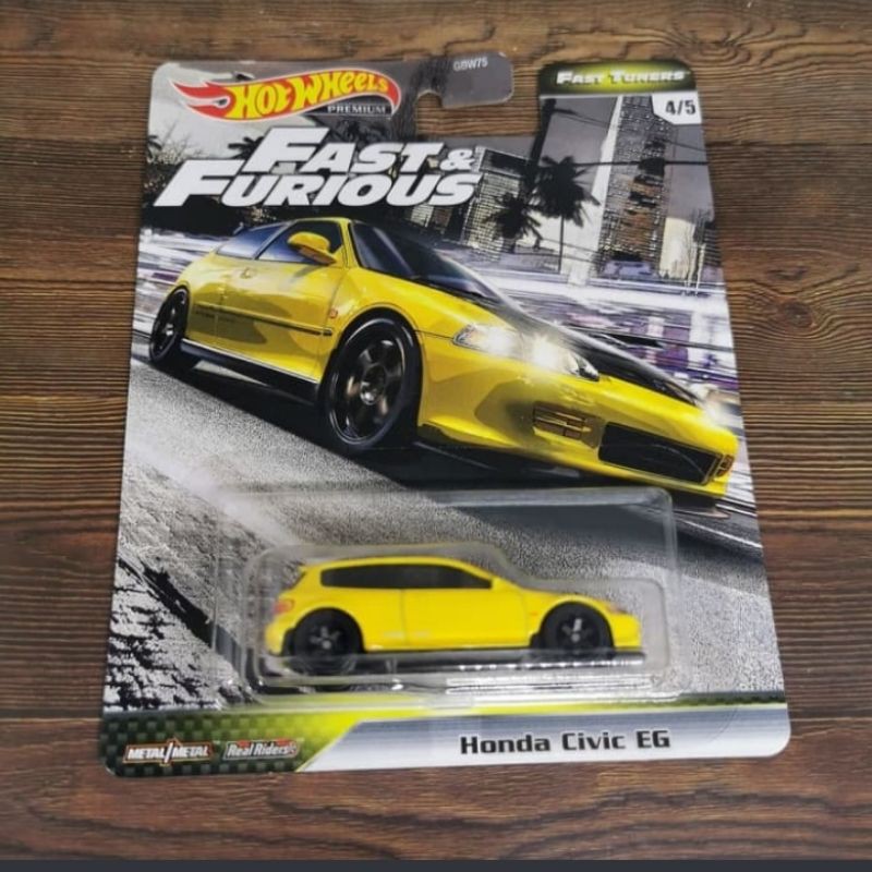 Hot Wheels Fast Tuners Honda Civic EG Kuning HW Premium FNF Hotwheels Fast and Furious Mobil Mainan