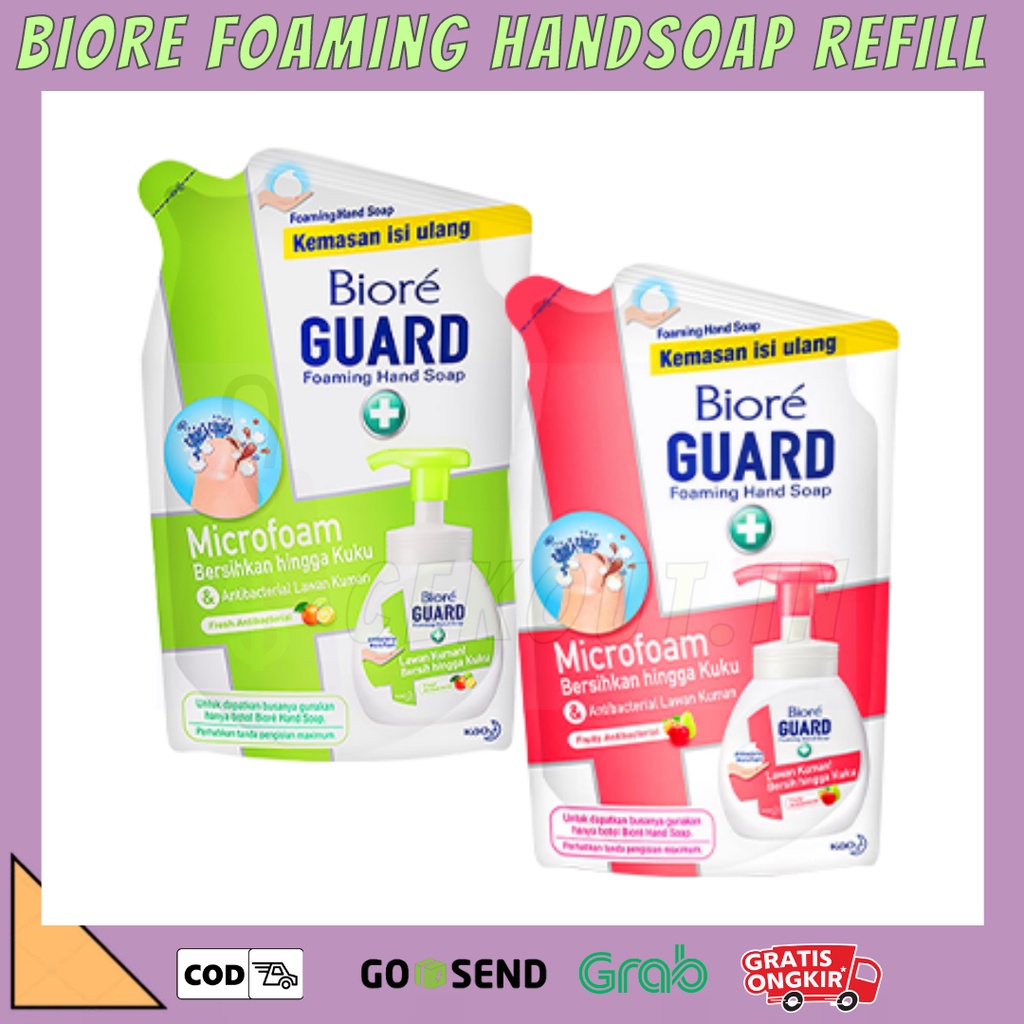 Refill biore foaming hand soap/Refill biore guard hand wash soap foam/Biore sabun cuci tangan refill