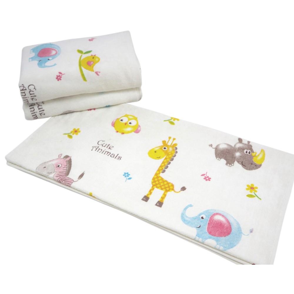 Chalmer Handuk Bayi Karakter / Baby Towel 60x120cm-Cute Animals